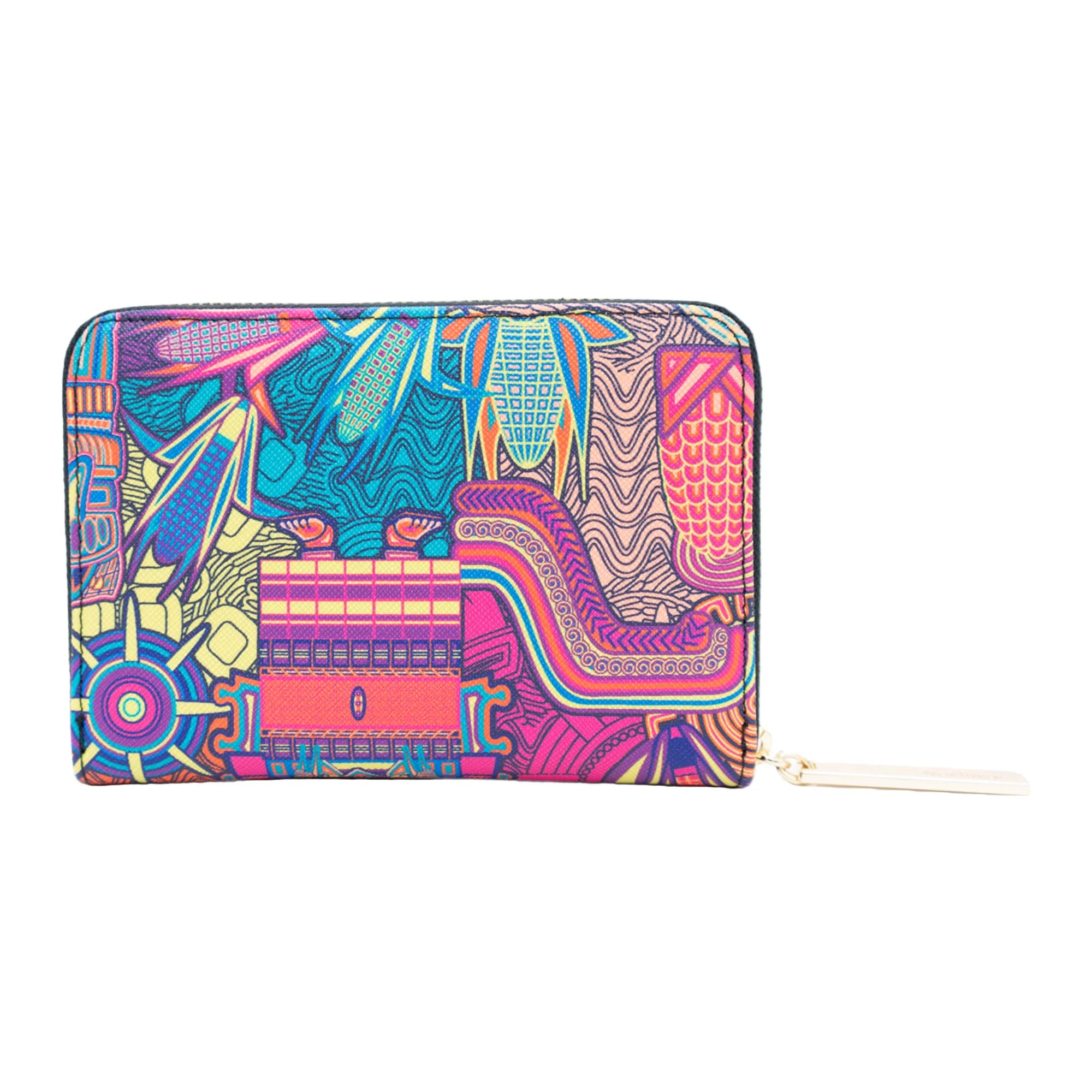 Cartera Mediana Saffiano Diosas Mexicas Original - Imagen 7