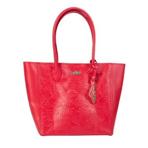 Tote Kuuch de Piel Grabado Mariposa