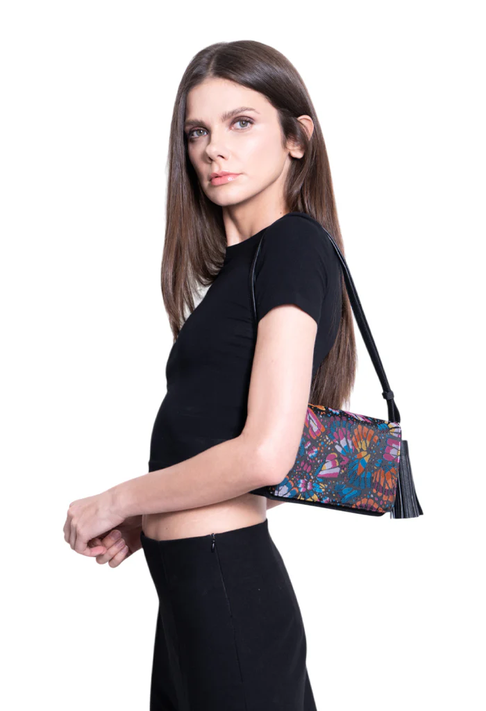 Bolsa Crossbody Cha Mariposa Bordada - Imagen 7