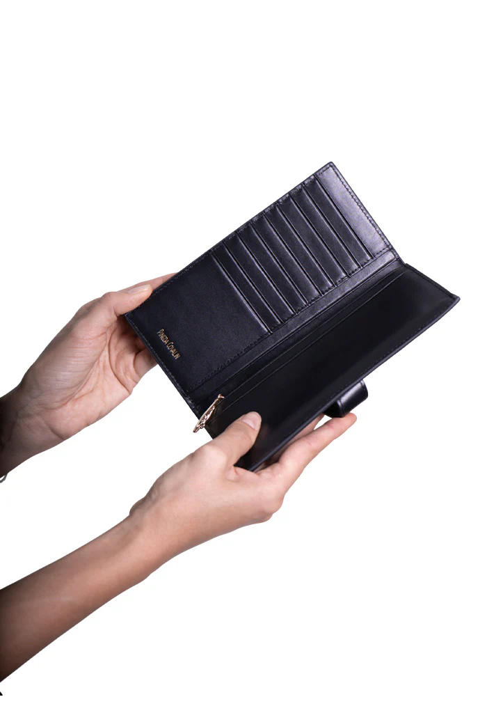 Cartera Grande Xook Piel Grabado Mariposa - Imagen 9