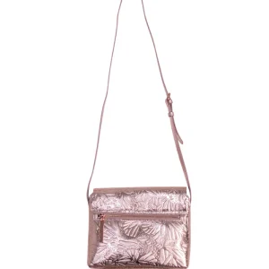 Crossbody Paach de Piel Grabado Mariposa