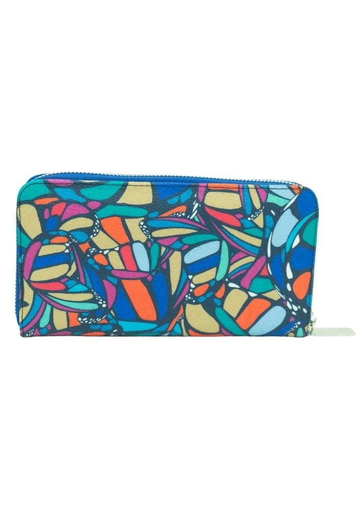 Cartera Grande Vinil Mariposa Abstracta - Imagen 6