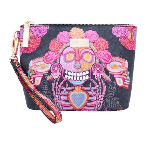 Cosmetiquera Piix Saffiano día de Muertos Catrina