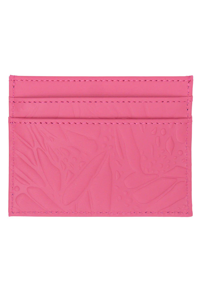 Tarjetero Kuxtal Piel Grabado Mariposa - Imagen 4