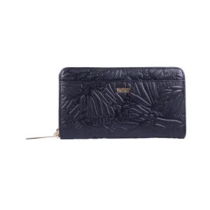 Cartera Grande Piel Grabado Mariposa