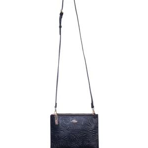 Crossbody Nikté de Piel Grabado Mariposa