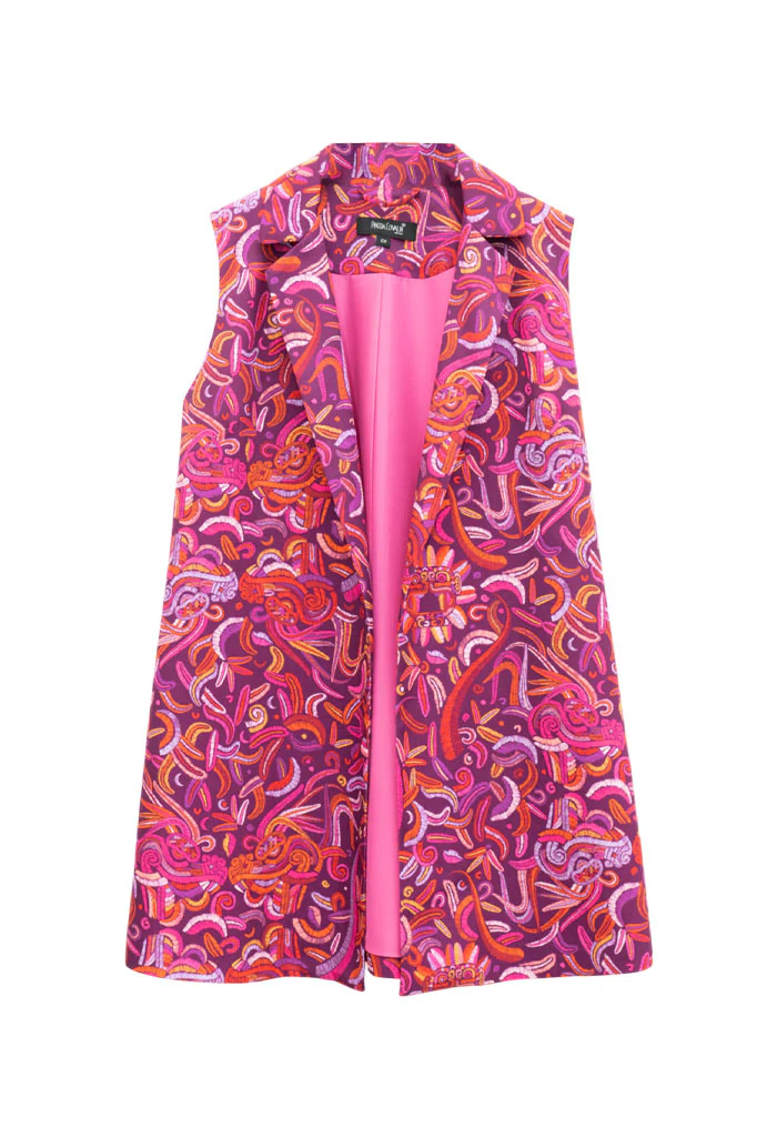 Chaleco Okuili Quetzalc贸atl Fucsia