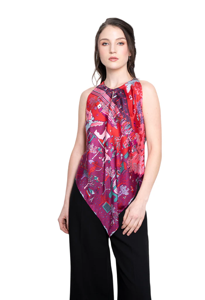 Blusa Cuello Ajustable Mi Ciudad a Color - Imagen 4