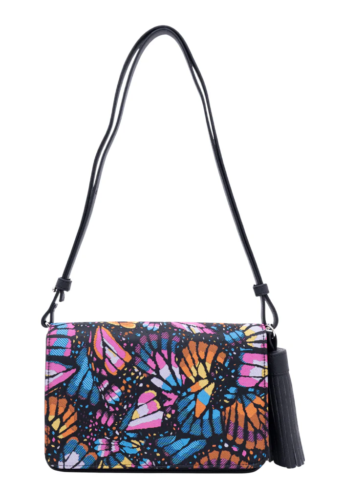 Bolsa Crossbody Cha Mariposa Bordada