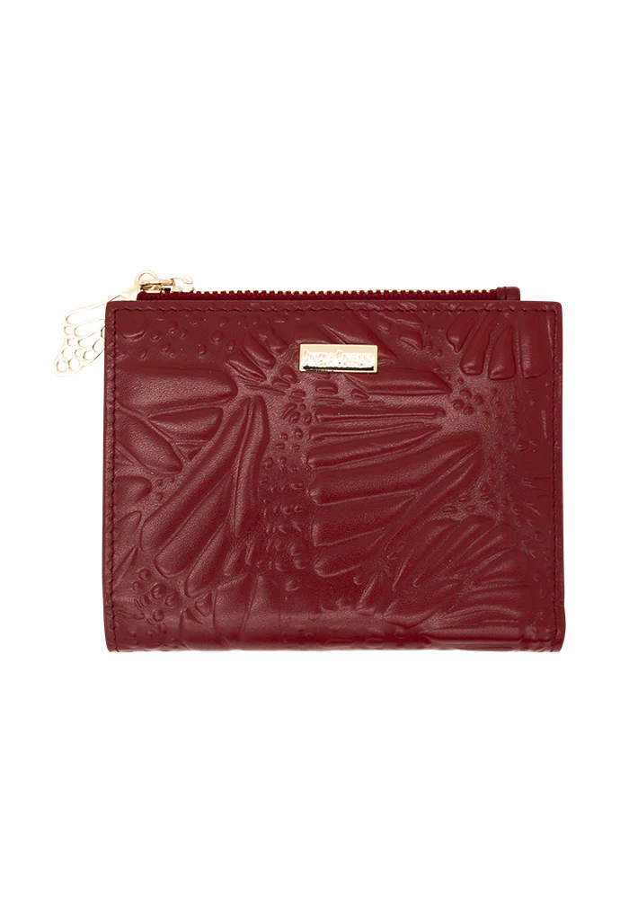 Cartera Chica Yemal Piel Grabado Mariposa - Imagen 8