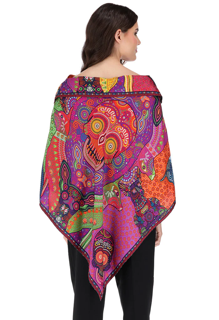 Poncho Día de Muertos Mictlán - Imagen 4