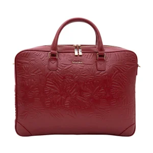 Porta Laptop Tseél de Piel Grabado Mariposa