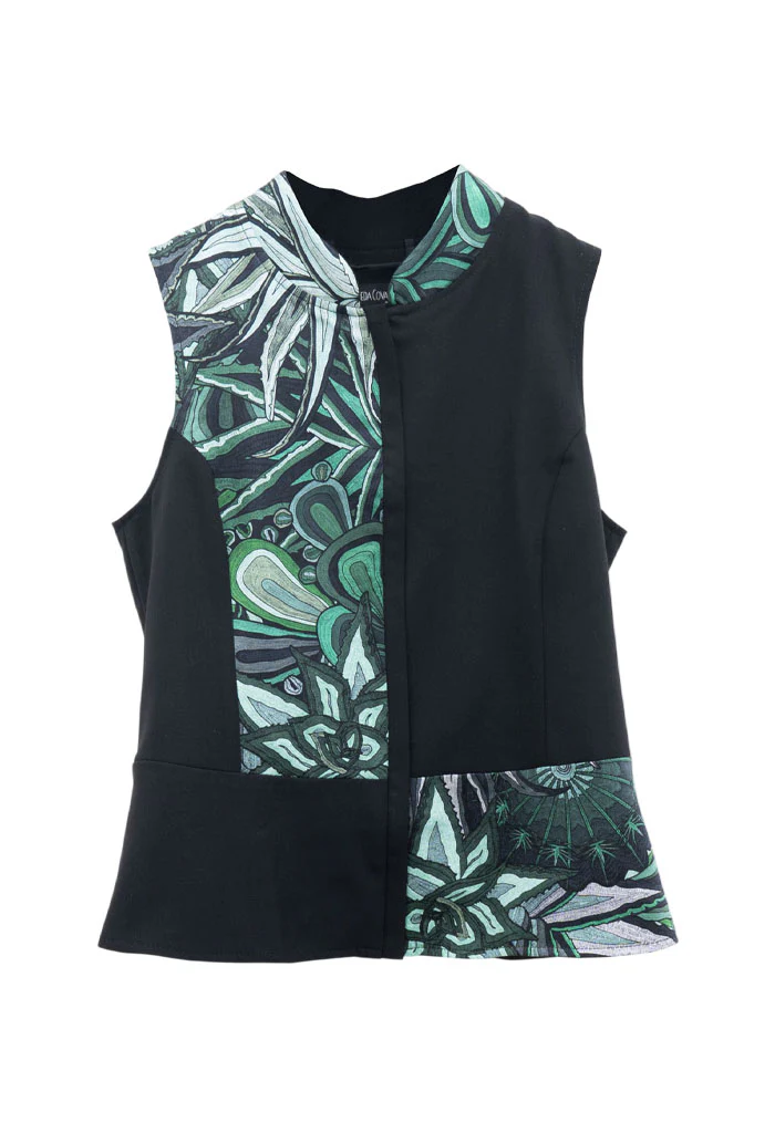 Chaleco Combinado Santuario Cactáceas Verde Jqd