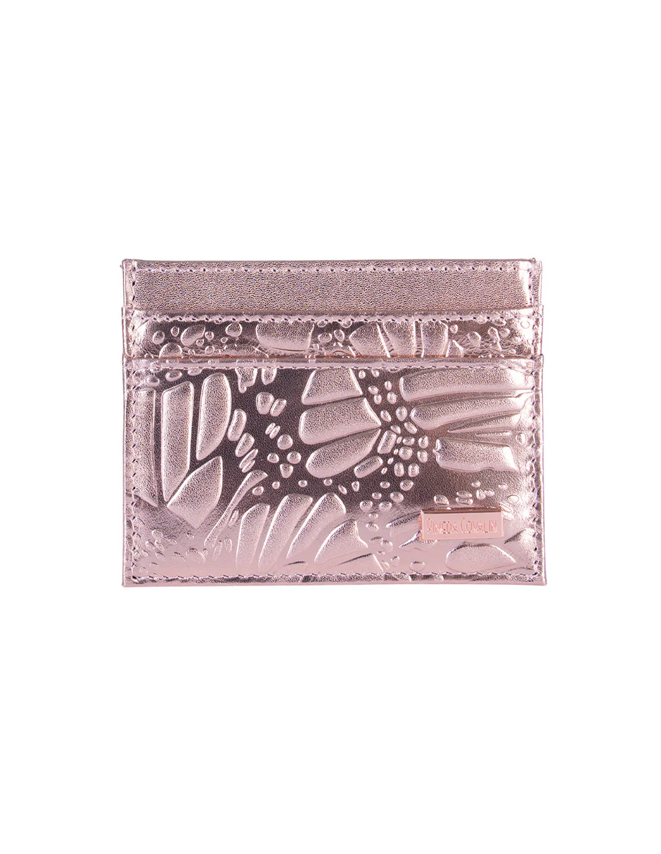 Tarjetero Kuxtal Piel Grabado Mariposa - Imagen 7